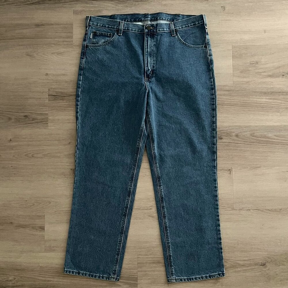 Y2K Carhartt Men's Traditional Fit Tapered Leg Jeans Medium Wash 44X32